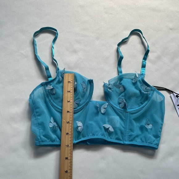 Tic Toc Powder Blue Butterfly Strap Bralette  Blue  Size‎ S - Picture 5 of 8